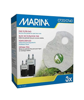 Marina cF Fine Filter Foam for cF20cF40 Aquarium Filters, Replacement Aquarium Filter Media, 3-Pack, A47