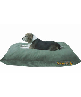 Do It Yourself DIY Pet Bed Pillow Duvet canvas cover Waterproof Internal case for Dogcat at Medium 36X29 Olive green color - covers only