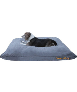 Do It Yourself DIY Pet Bed Pillow Duvet Suede cover Waterproof Internal case for Dogcat at Medium 36X29 gray color - covers only