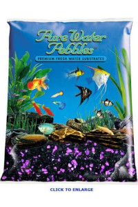 Pure Water Pebbles Aquarium Gravel, 5-Pound, Blackberry Glo