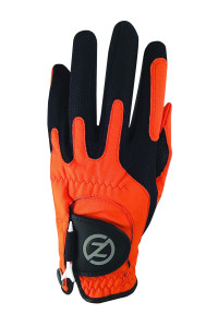 Zero Friction Mens golf glove, Left Hand, One Size, Orange