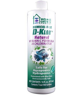HOME GROWN PONICS Instant D-Klor  96028 Natural Dechlorinator, 16-oz