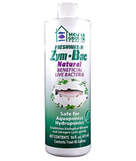 HOME GROWN PONICS Zym Bac  96046 Natural Beneficial Bacteria -16 oz.