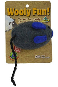 One Pet Planet Wooly Fun Big Mouse Toy,Assorted Colors