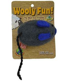 One Pet Planet Wooly Fun Big Mouse Toy,Assorted Colors