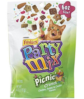 Purina Friskies Party Mix Cat Treats Picnic Crunch,6oz