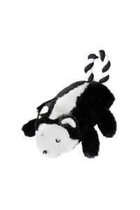 KRISLIN Plush Skunk with Rope Tail Toy for Dogs