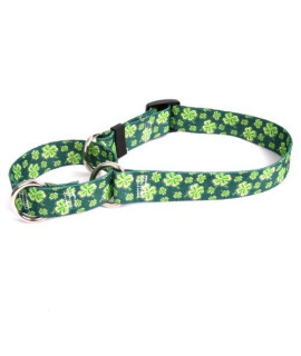 Yellow Dog Design 4 Leaf Clovers 10-Inch Martingale Collar, X-Small