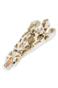2-in-1 Fun Skin Stuffless Dog Squeaky Toy by Best Pet Supplies - Snow Leopard, Large