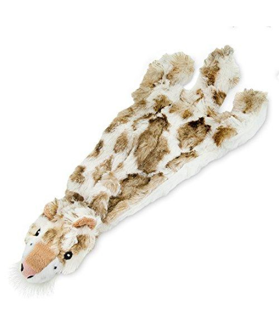2-in-1 Fun Skin Stuffless Dog Squeaky Toy by Best Pet Supplies - Snow Leopard, Large