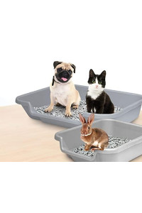PuppyGoHere Puppy Indoor Litter Box. Blacksmithe Black Color, 24 x 20 x 5. Low Opening is on The 24 Side. See Size Diagram Prior to Ordering.