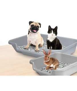 PuppyGoHere Puppy Indoor Litter Box. Blacksmithe Black Color, 24 x 20 x 5. Low Opening is on The 24 Side. See Size Diagram Prior to Ordering.