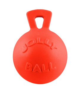 Jolly Pets Tug-n-Toss - Heavy Duty chew Ball w Handle (Orange, 8)