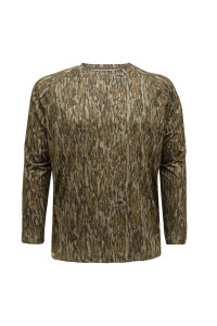 Mossy Oak Mens Standard camo Hunting Shirts Long Sleeve, Bottomland, Large