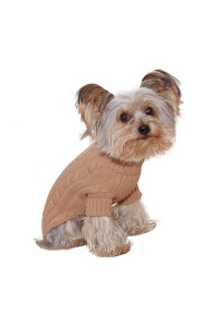 Stinky g Turtleneck Dog Sweater camel Size 14