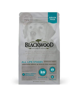 Blackwood Pet Food 22311 All Life Stages Special Diet grain Free chicken Meal & Field Pea Recipe 15Lb.
