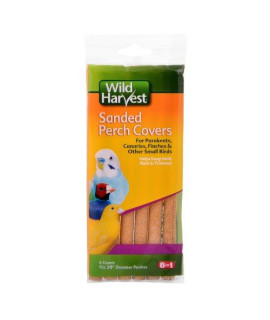 Wild Harvest P-84141 Sanded Perch Covers for Small Birds, 6-Count