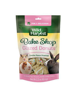 Wild Harvest Bake Shop Glazed Donuts 2.2 Ounces, Sweet Treat For Small Animal Pets