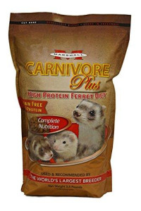 Marshall Carnivore Plus High Protein Diet Ferret Food - 3.5 lb