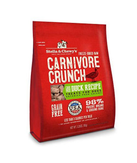 Stella & Chewys Freeze-Dried Raw Carnivore Crunch Cage-Free Duck Recipe Dog Treats, 3.25 oz. Bag