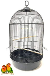 Mcage Round Bird CAGE Cockatiel Lovebird Finch Canary Parakeet for Small Bird