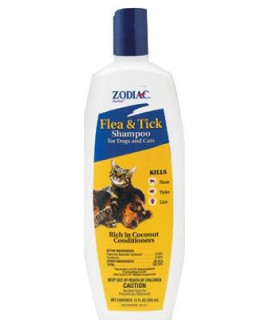 Zodiac Flea and Tick Shampoo for Dogs and cats 12 oz.