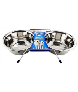 Pet Bowl Duo With Stand Stainless Steel Qt.