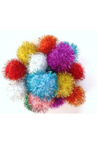 thecatandkittenstore Sparkle Ball Cat Toys - 20 CT, Size 33mm