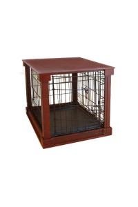 Dog Crate with Wooden Cover - Medium