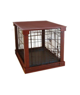 Dog Crate with Wooden Cover - Medium