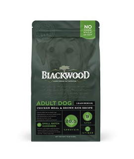 Blackwood Pet Food 22245 Adult Dog, LeanSenior, chicken Meal Brown Rice Recipe, 15Lb