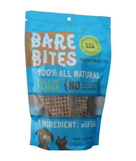 Bare Bites - 100% All Natural Dehydrated Beef Liver Dog and Cat Treats (6 Ounce Bag)