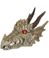 Penn-Plax RR1207 Dragon Skull Gazer Aquarium Ornament and Decor - Available in 2 Sizes for Any Tank, Large