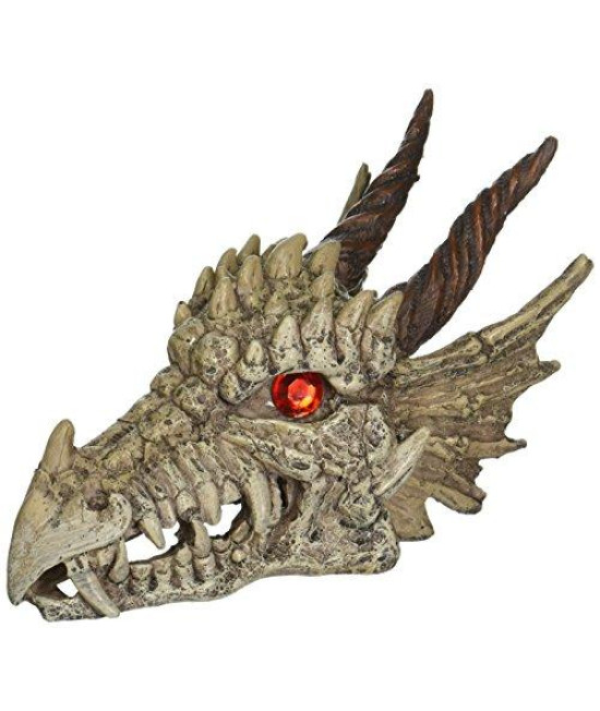 Penn-Plax RR1207 Dragon Skull Gazer Aquarium Ornament and Decor - Available in 2 Sizes for Any Tank, Large