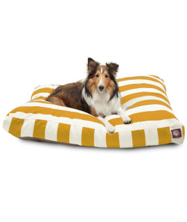 Majestic Pet Vertical Stripe Rectangle Dog Bed Yellow Large