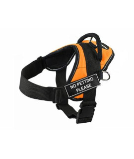 Dean & Tyler Dt Fun No Petting Please Harness With Reflective Trim X-Small Orange
