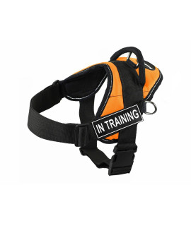 Dean & Tyler Fun in Training Small Orange Harness with Reflective Trim