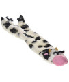 SPOT Skinneeez Crinklers | Stuffless Dog Toys with Squeaker For Small Dogs | Crinkle Toy For Small Puppies | 14 | Cow Design | By Ethical Pet