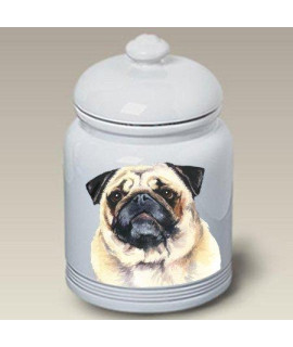 Best of Breed Pug Fawn - Barbara Van Vliet ceramic Treat Jars
