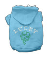 Mirage Pet Products 20-Inch Four Leaf Clover Outline Hoodies, 3X-Large, Baby Blue