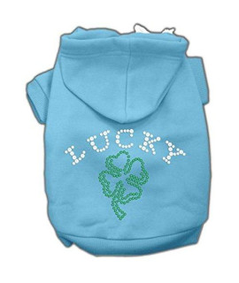 Mirage Pet Products 20-Inch Four Leaf Clover Outline Hoodies, 3X-Large, Baby Blue