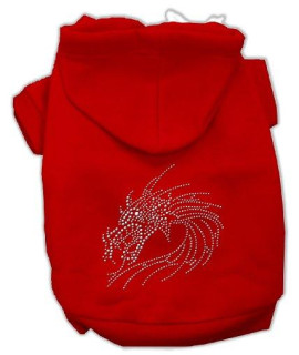Mirage Pet Products 8-Inch Studded Dragon Hoodies, X-Small, Red