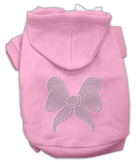 Mirage Pet Products 20-Inch Rhinestone Bow Hoodies, 3X-Large, Pink