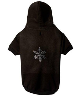 Mirage Pet Products 18-Inch Snowflake Hoodies, XX-Large, Black