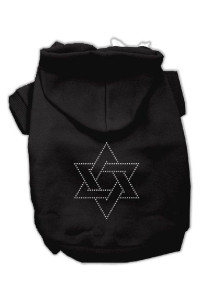 Mirage Pet Products 20-Inch Star of David Hoodies, 3X-Large, Black