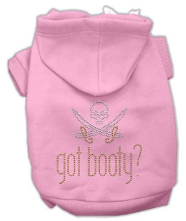 Mirage Pet Products 20-Inch Got Booty Rhinestone Hoodies, 3X-Large, Pink