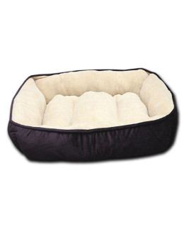 long rich Luxury Embossed Rectangle Micro Mink Dog and Pet Bed Large Burn Out Purple by Happycare Textiles