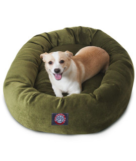 32 inch Fern Villa collection Micro Velvet Bagel Dog Bed By Majestic Pet Products