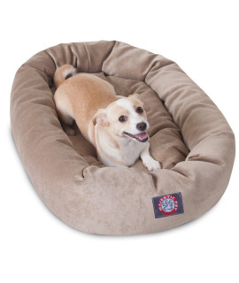 32 inch Pearl Villa collection Micro Velvet Bagel Dog Bed By Majestic Pet Products