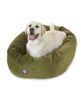 40 inch Fern Villa collection Micro Velvet Bagel Dog Bed By Majestic Pet Products
